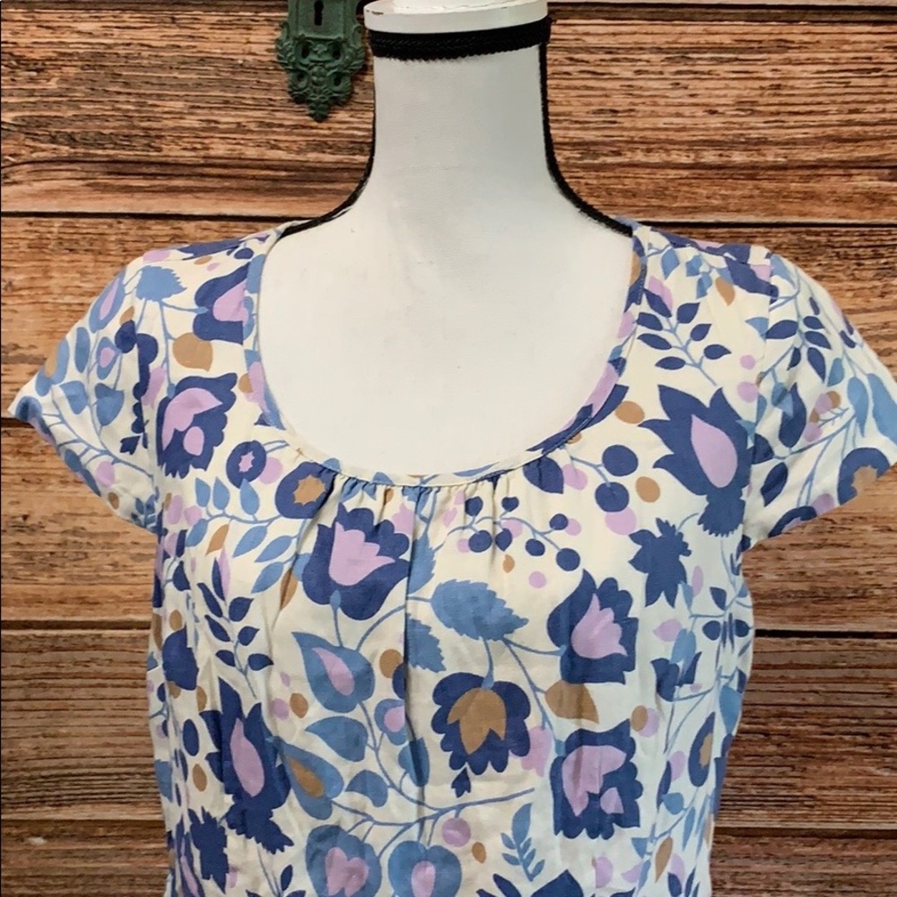 Boden• Floral Linen Cap Sleeve Dress - Picture 5 of 7